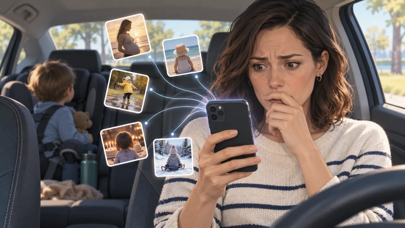 她只是贴一段跟女儿唱歌的视频，为什么 Meta AI 反而开始问「车上的孩子是谁？」